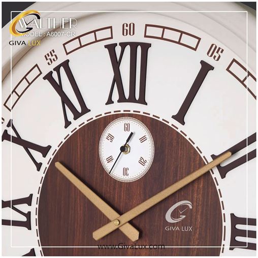 ساعت دیواری اورجینال والتر چوب کرم| کد رفرنس 6007CR 6007-CR-1.jpg