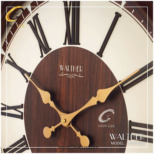 ساعت دیواری اورجینال والتر چوب قهوه ای| کد رفرنس 6009BR 6009-BR-1.jpg