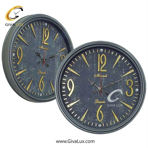 ساعت دیواری اورجینال مونیک PVC طوسی| کد رفرنس 601