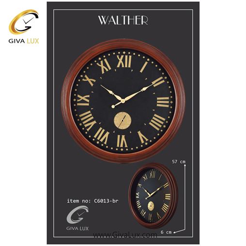 ساعت دیواری اورجینال والتر چوب قهوه ای| کد رفرنس 6013BR 6013-BR-1.jpg
