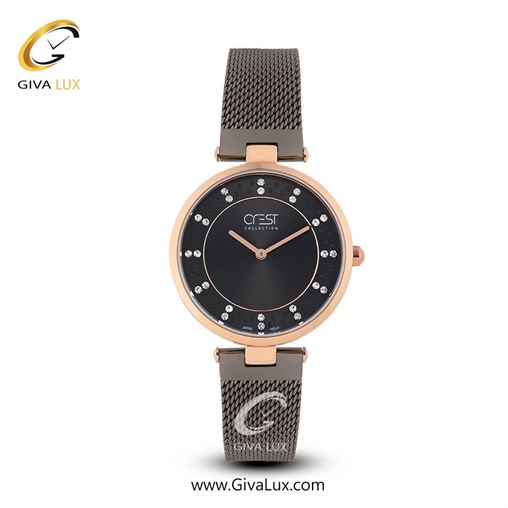 ساعت مچی اورجینال زنانه کرست | Crest  طلایی | طلایی| سفید| کد رفرنس Crest 6014-2 6014-3.jpg