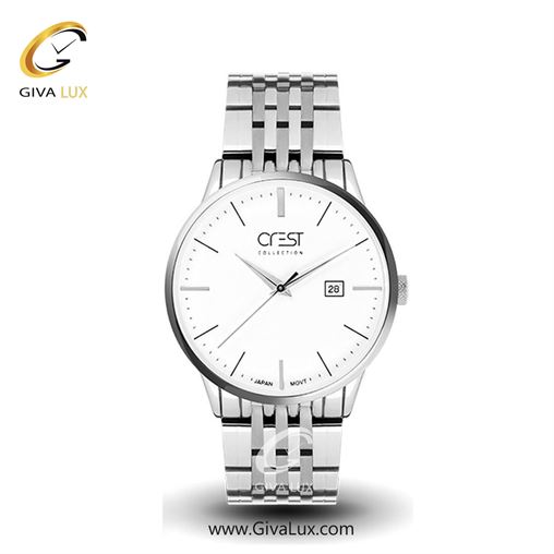ساعت مچی اورجینال زنانه کرست | Crest  طلایی | طلایی-نقره ای| سفید| کد رفرنس Crest 6025-1 6025-2L.jpg