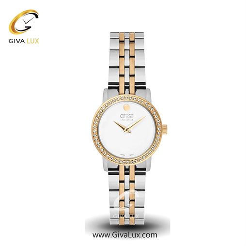 ساعت مچی اورجینال زنانه کرست | Crest  نقره ای | نقره ای| سفید| کد رفرنس Crest 6026-1 6026-3L.jpg