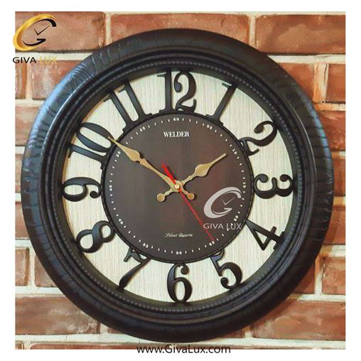ساعت دیواری اورجینال ولدر PVC مشکی| کد رفرنس 565 603-1.jpg