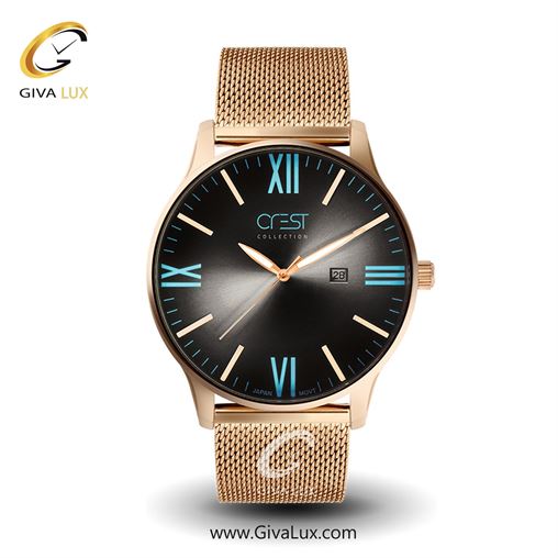 ساعت مچی اورجینال مردانه کرست | Crest  رزگلد | مشکی| سرمه ای| کد رفرنس Crest 6030-4 6030-5G.jpg