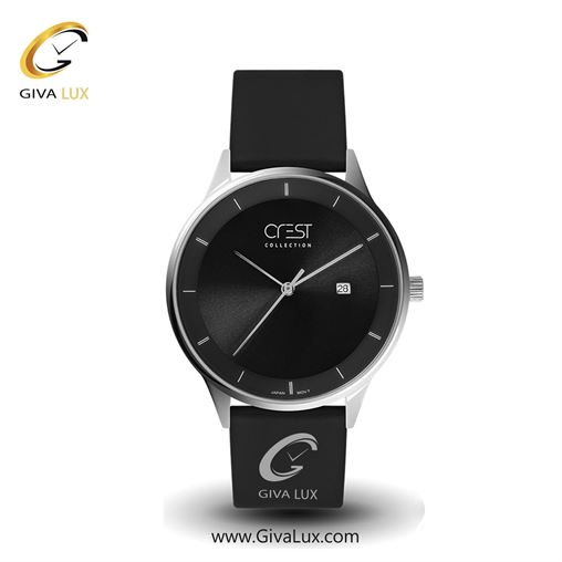 ساعت مچی اورجینال زنانه کرست | Crest  نقره ای | مشکی| مشکی| کد رفرنس Crest 6031-1 6031-1G.jpg