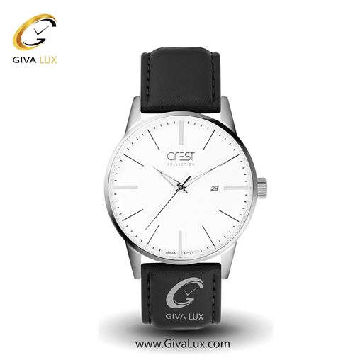 ساعت مچی اورجینال مردانه کرست | Crest نقره ای | مشکی| سفید| کد رفرنس Crest 6032-1