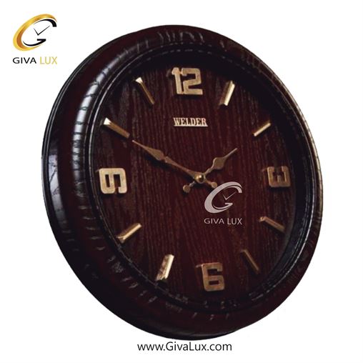 ساعت دیواری اورجینال ولدر PVC قهوه ای| کد رفرنس 604