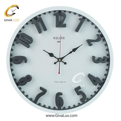 ساعت دیواری اورجینال ولدر PVC سفید| کد رفرنس 606