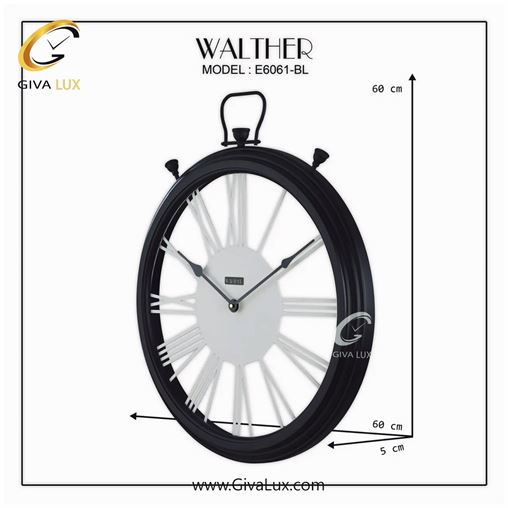 ساعت دیواری اورجینال والتر چوب-آلیاژ فلزی مشکی| کد رفرنس 6061BL 6061-BL-2.jpg