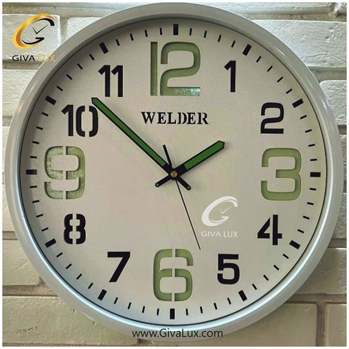 ساعت دیواری اورجینال ولدر PVC سفید| کد رفرنس 609 609-3.jpg