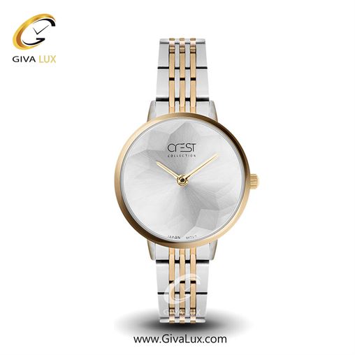 ساعت مچی اورجینال زنانه کرست | Crest  طلایی | نقره ای-طلایی| سفید| کد رفرنس Crest 6094-4 6095-1.jpg