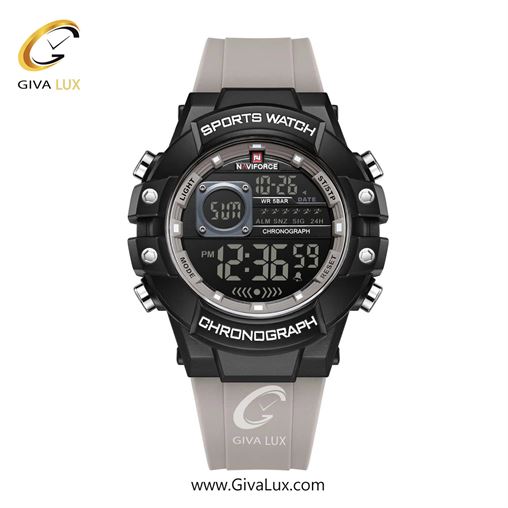 ساعت مچی اورجینال مردانه ناوی فورس|Naviforce|نوی فورس|نیوی فورس مشکی | طوسی| مشکی| کد رفرنس NF6102 B/GY/GY