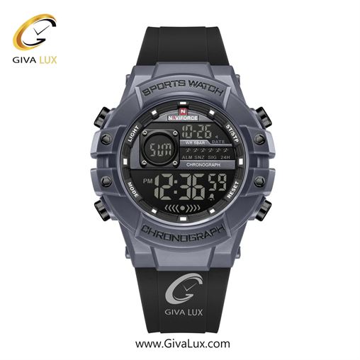 ساعت مچی اورجینال مردانه ناوی فورس|Naviforce|نوی فورس|نیوی فورس طوسی | مشکی| مشکی| کد رفرنس NF6102 GY/GY/B