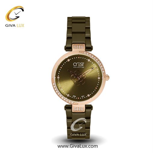 ساعت مچی اورجینال زنانه کرست | Crest  طلایی | طلایی| سفید| کد رفرنس Crest 6117-4 6117-5.jpg