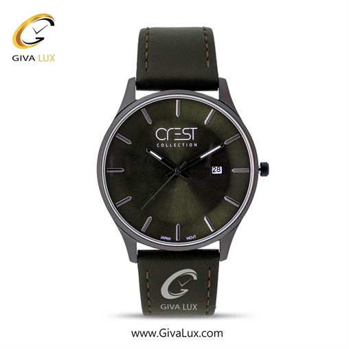 ساعت مچی اورجینال مردانه کرست | Crest تیتانیوم | مشکی| دودی|تیتانیوم| کد رفرنس Crest 6136-4