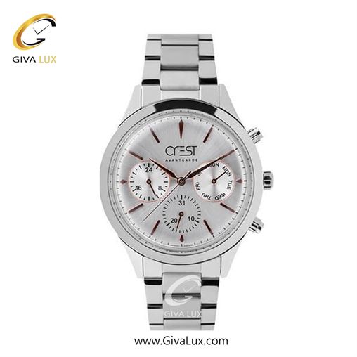 ساعت مچی اورجینال زنانه کرست | Crest  نقره ای | نقره ای| سفید| کد رفرنس Crest 6025-2 6157-1L.jpg