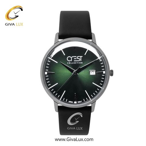 ساعت مچی اورجینال مردانه کرست | Crest تیتانیوم | مشکی| سبز| کد رفرنس Crest 6180-2