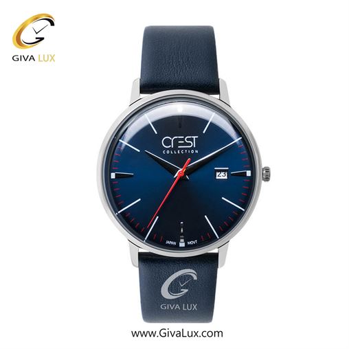 ساعت مچی اورجینال مردانه کرست | Crest نقره ای | سرمه ای| سرمه ای| کد رفرنس Crest 6180-3
