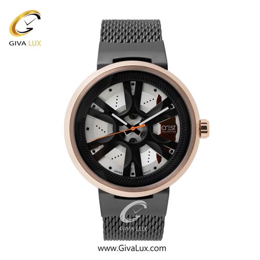 ساعت مچی اورجینال مردانه کرست | Crest  مشکی | مشکی| دودی|تیتانیوم| کد رفرنس Crest 6198-2 6198-5.jpg