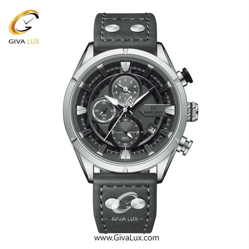 ساعت مچی اورجینال ناوی فورس مردانه سه موتوره کرنوگراف نقره ای | طوسی | طوسی | کد رفرنس NF8045-S/GY/GY 61_NF8045-SGYGY.jpg