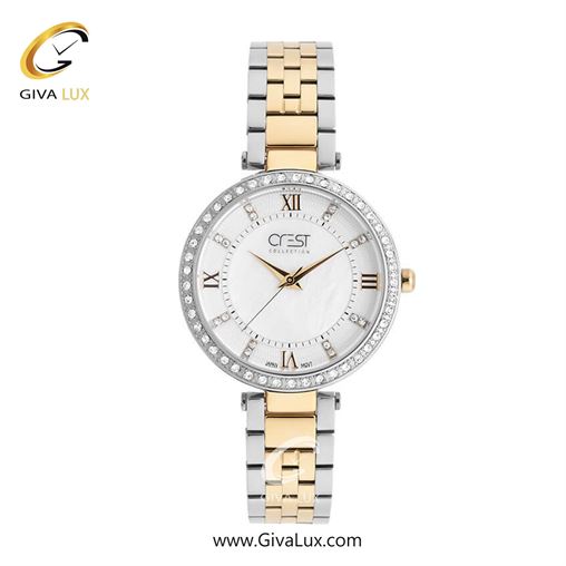 ساعت مچی اورجینال زنانه کرست | Crest  نقره ای | نقره ای-طلایی| نقره ای| کد رفرنس Crest 6200-4