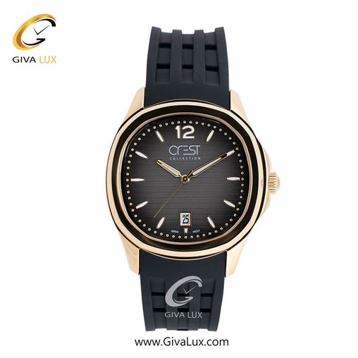 ساعت مچی اورجینال مردانه کرست | Crest طلایی | مشکی| دودی|تیتانیوم| کد رفرنس Crest 6210-5