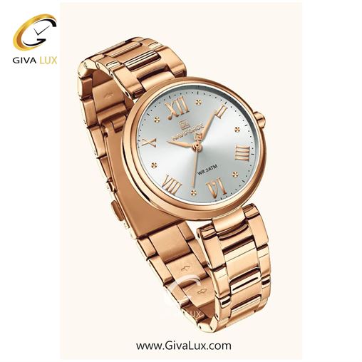 ساعت مچی زنانه بندفلزی ناوی فورس(نیوی فورس)رز گلد NF5030 RG/W 621_5030G-S.jpg