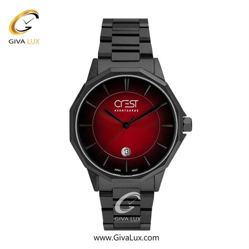ساعت مچی اورجینال مردانه کرست | Crest مشکی | مشکی| قرمز| کد رفرنس Crest 6244-5