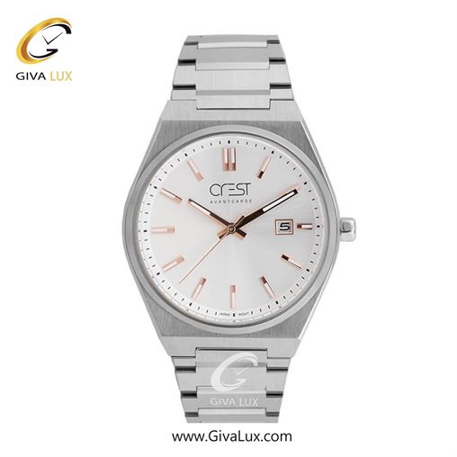 ساعت مچی اورجینال زنانه کرست | Crest  نقره ای | نقره ای| سفید| کد رفرنس Crest 6247-1 6248-1G.jpg