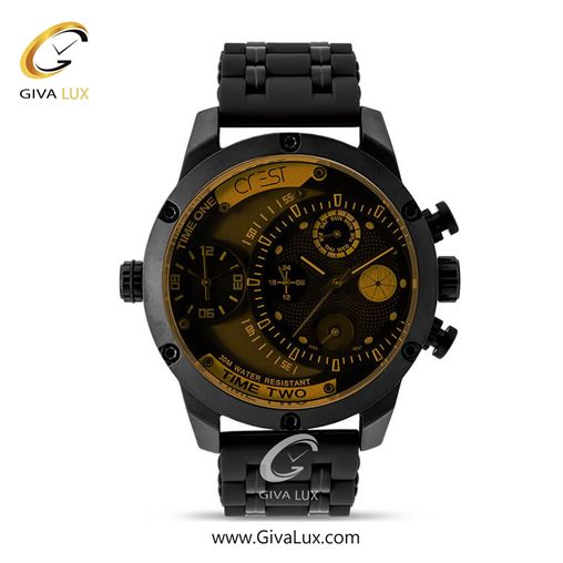 ساعت مچی اورجینال مردانه کرست | Crest دو زمانه مشکی | مشکی| مشکی| کد رفرنس Crest 6250-2 6250-3.jpg