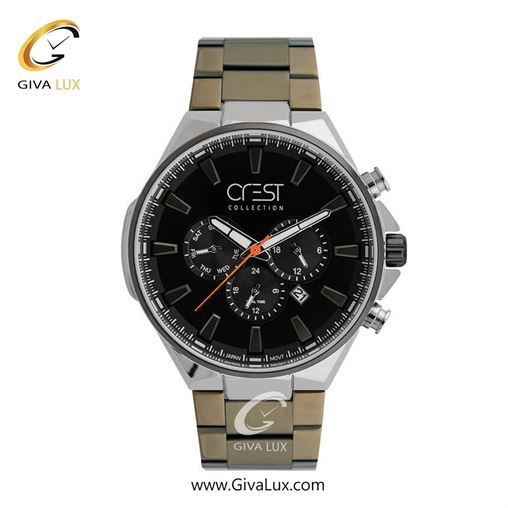ساعت مچی اورجینال مردانه کرست | Crest سه موتوره کرنوگراف مشکی | مشکی| مشکی| کد رفرنس Crest 6256-2 6256-3.jpg