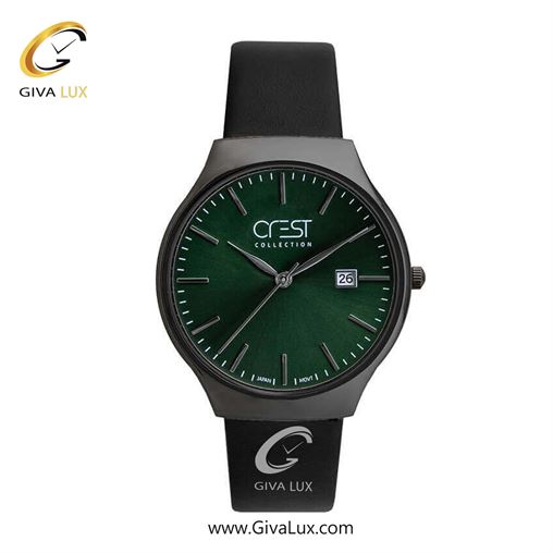 ساعت مچی اورجینال مردانه کرست | Crest مشکی | مشکی| سبز| کد رفرنس Crest 6263-5