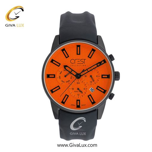 ساعت مچی اورجینال مردانه کرست | Crest سه موتوره کرنوگراف مشکی | مشکی| زرد| کد رفرنس Crest 6296-2 6296-3.jpg