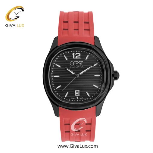 ساعت مچی اورجینال مردانه کرست مشکی | قرمز| مشکی| کد رفرنس  Crest 6300-5