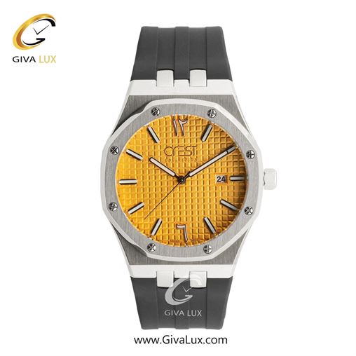 ساعت مچی اورجینال مردانه کرست نقره ای | مشکی| خردلی| کد رفرنس Crest 6314-3