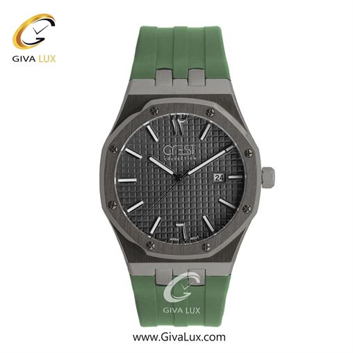 ساعت مچی اورجینال مردانه کرست تیتانیوم | سبز خاکستری| مشکی| کد رفرنس Crest 6314-4