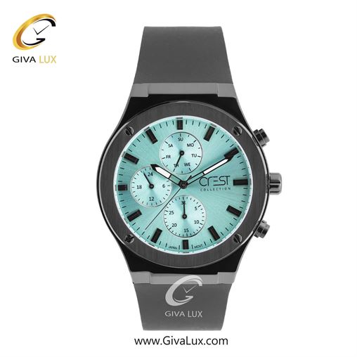 ساعت مچی اورجینال مردانه کرست سه موتوره فول تایم مشکی | مشکی| سبزآبی| کد رفرنس Crest 6315-4