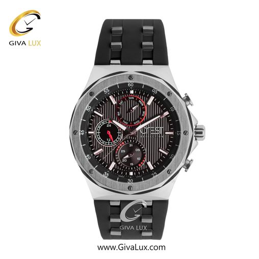 ساعت مچی اورجینال مردانه کرست سه موتوره فول تایم نقره ای | مشکی| مشکی| کد رفرنس Crest 6316-1