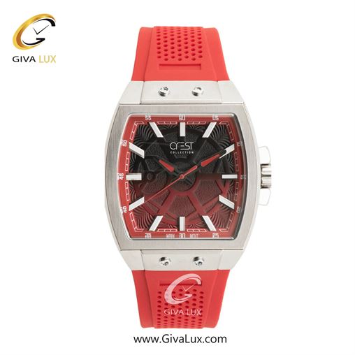 ساعت مچی اورجینال مردانه کرست نقره ای | قرمز| مشکی-قرمز| کد رفرنس Crest 6324-3