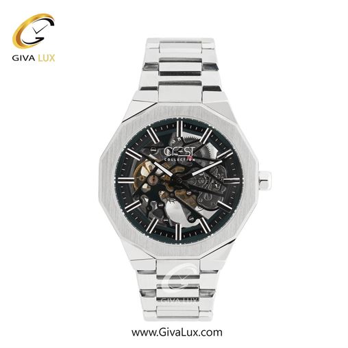 ساعت مچی اورجینال مردانه کرست نقره ای | نقره ای| مشکی| کد رفرنس Crest 6330-3