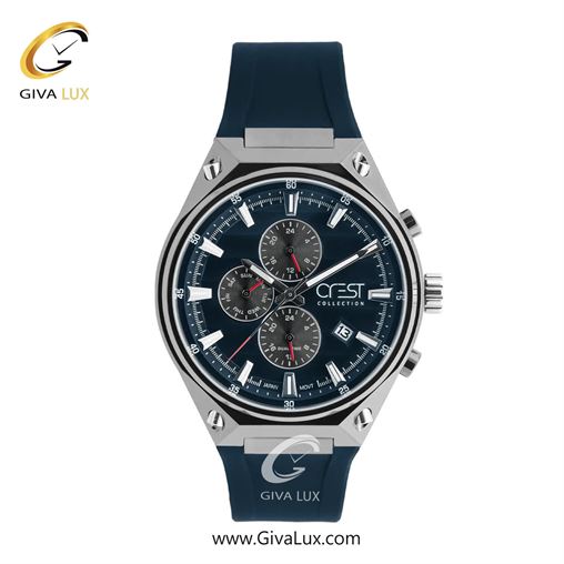 ساعت مچی اورجینال مردانه کرست سه موتوره فول تایم تیتانیوم | سرمه ای| سرمه ای| کد رفرنس Crest 6336-3