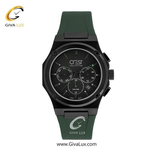 ساعت مچی اورجینال مردانه کرست | Crest  مشکی-تیتانیوم | سرمه ای| دودی|تیتانیوم| کد رفرنس Crest 6351-1 6351-3.jpg