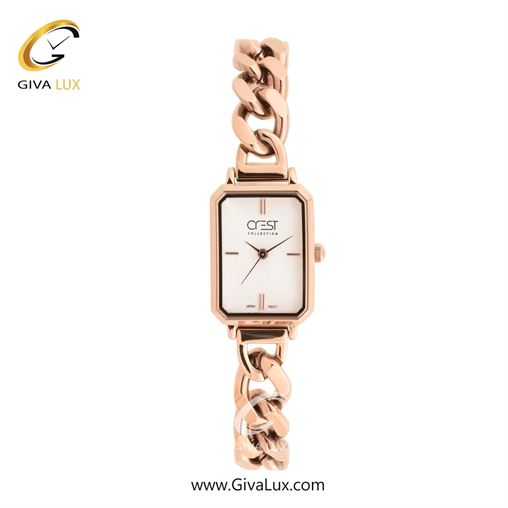 ساعت مچی اورجینال زنانه کرست | Crest  طلایی | طلایی| سفید| کد رفرنس Crest 6355-3 6355-4.jpg
