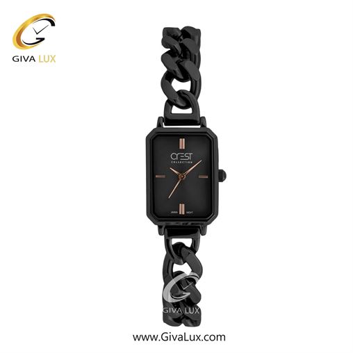 ساعت مچی اورجینال زنانه کرست | Crest  نقره ای | نقره ای| مشکی| کد رفرنس Crest 6355-2 6355-5.jpg