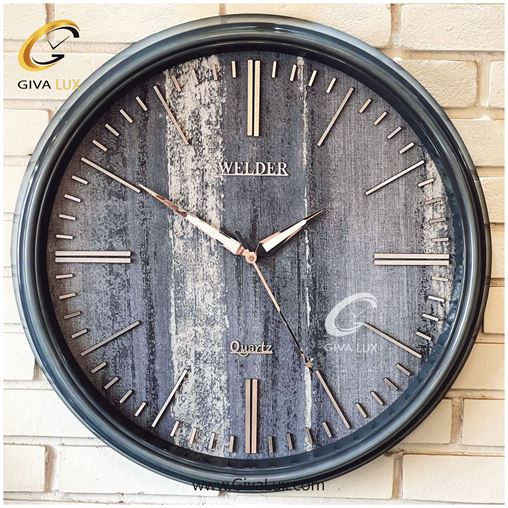 ساعت دیواری اورجینال ولدر PVC طوسی| کد رفرنس 638