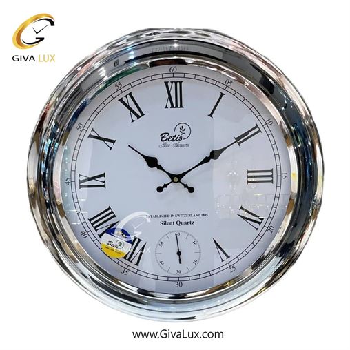 ساعت دیواری اورجینال بتیس آلیاژ فلزی نقره ای| کد رفرنس 5010