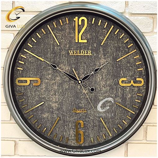 ساعت دیواری اورجینال ولدر PVC طوسی| کد رفرنس 639