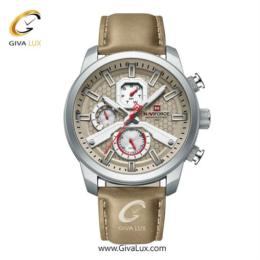 ساعت مچی اورجینال ناوی فورس مردانه سه موتوره فول تایم نقره ای | خاکی | خاکی | کد رفرنس NF9211-S/GY/BN 643_NF9211-SGYBN.jpg