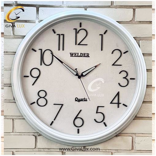 ساعت دیواری اورجینال ولدر PVC سفید| کد رفرنس 644 645-1.jpg